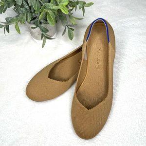 Rothy’s The Flat Round Toe in Portobello 9.5 Beige Tan Brown